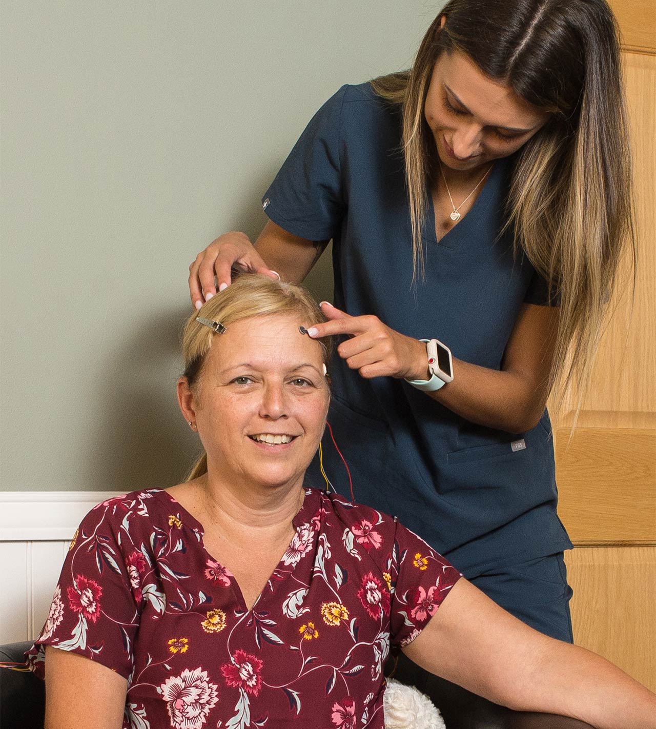 Jennifer Sampson with patient